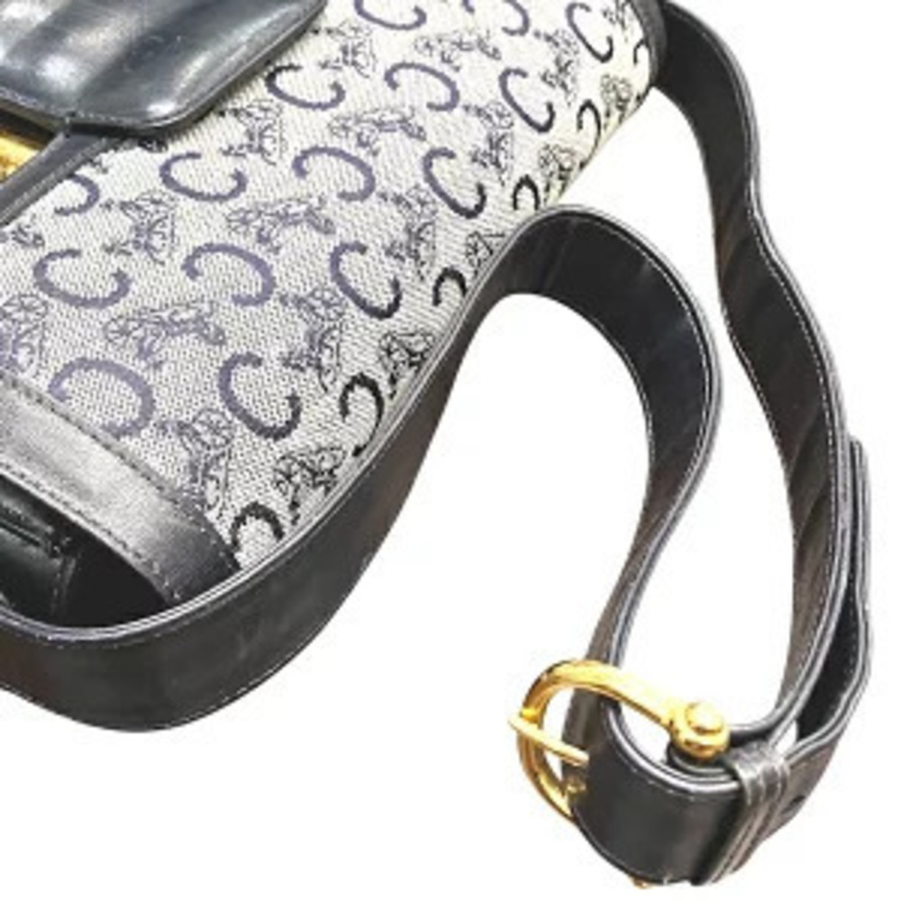 Celine Macadam Gray Leather Shoulder Bag - Picture 6 of 6